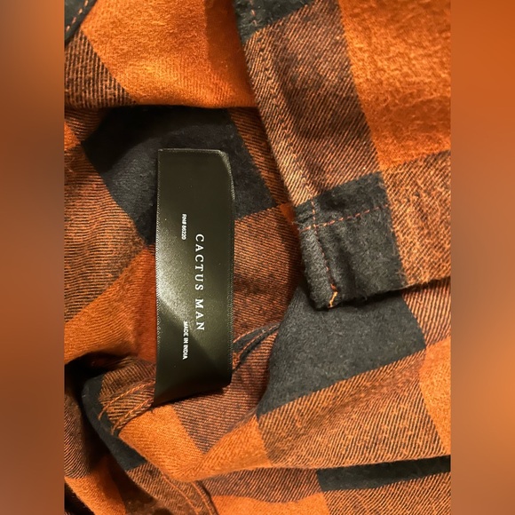 Cactus Man Ricky Singh Red Plaid Flannel Hoodie - Size S - Picture 6 of 9